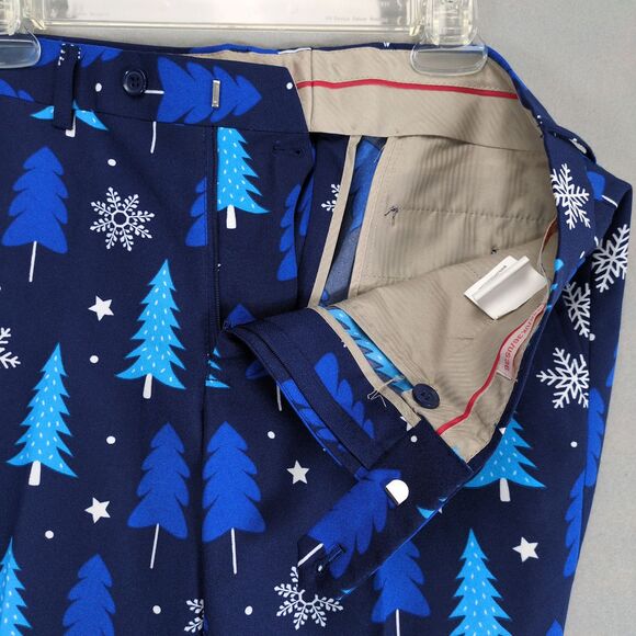 Opposuits Men's 32x33" Winter Woods Dress Pant Slacks Holiday Christmas Trees - Picture 4 of 6